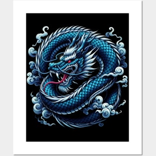 Dragon of the Mystic Blue Posters and Art